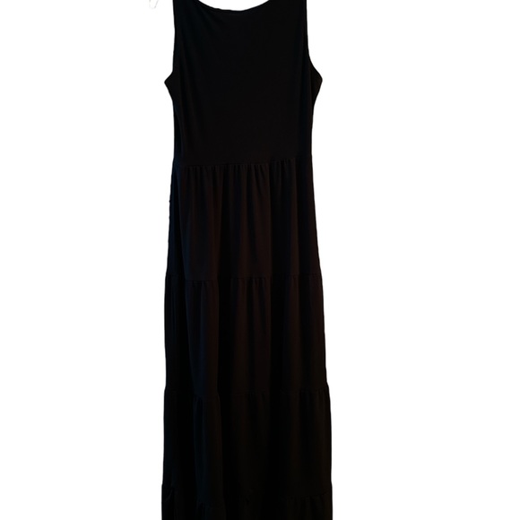 MJava Women's Maxi Dress Size small Navy Blue Tiered Flowy - Picture 3 of 3